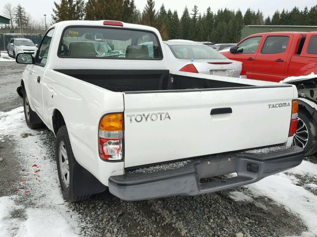 5TENL42N92Z021333 - 2002 TOYOTA TACOMA WHITE photo 3