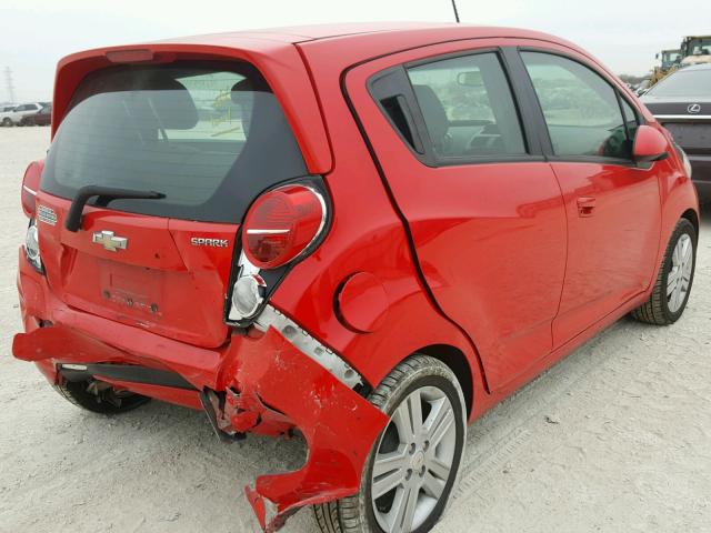 KL8CD6S98DC510450 - 2013 CHEVROLET SPARK 1LT RED photo 4