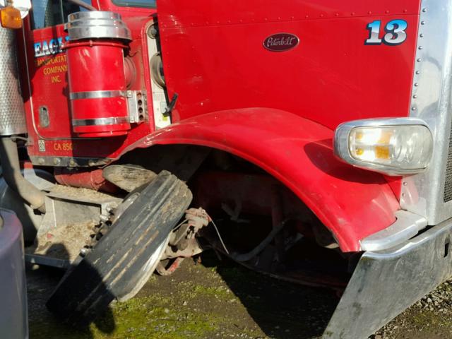 1XPWD49X38D768807 - 2008 PETERBILT 388 RED photo 9