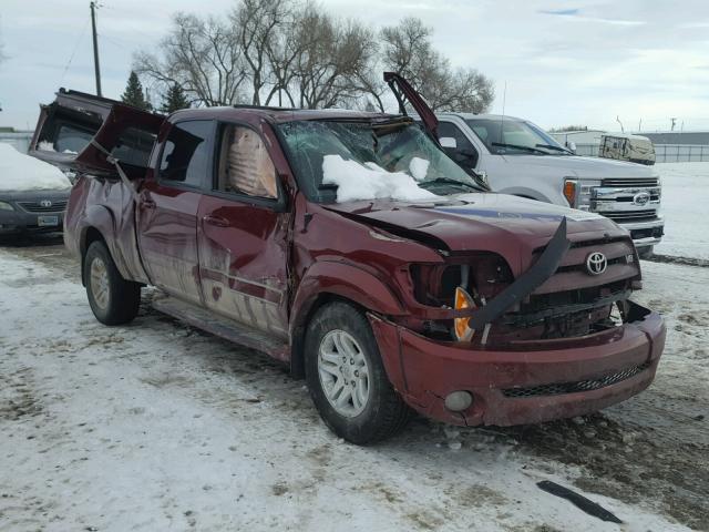 5TBDT481X5S499951 - 2005 TOYOTA TUNDRA DOU RED photo 1