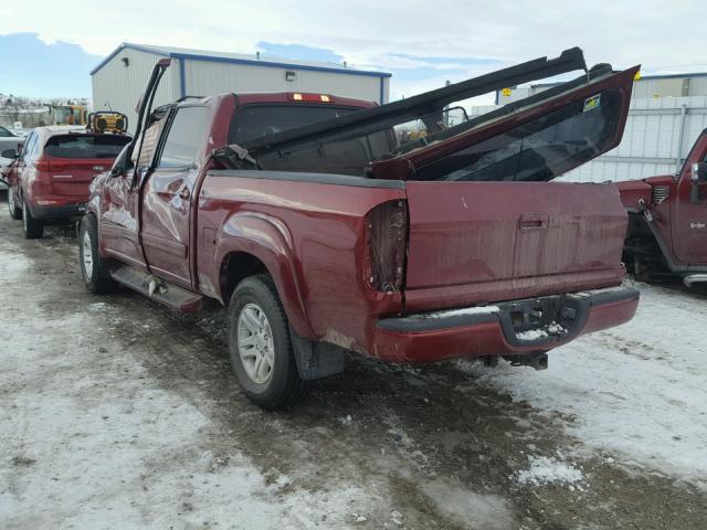 5TBDT481X5S499951 - 2005 TOYOTA TUNDRA DOU RED photo 3