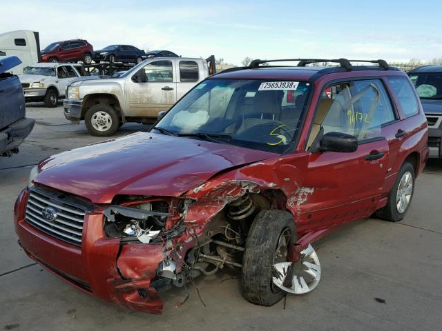 JF1SG63608H709361 - 2008 SUBARU FORESTER 2 RED photo 2