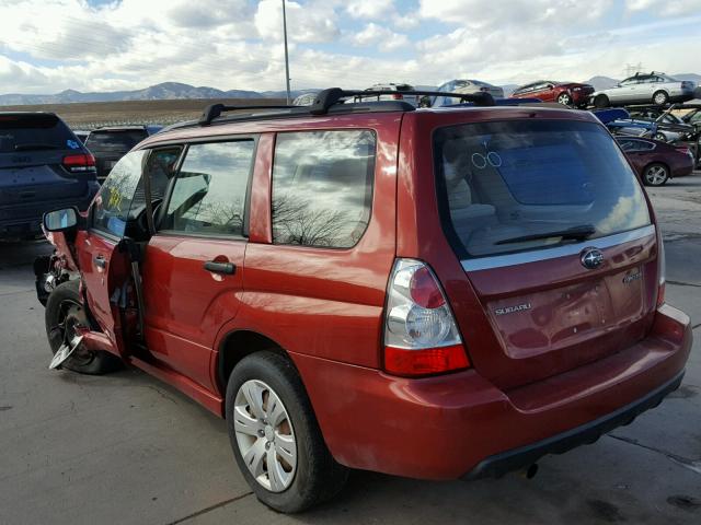 JF1SG63608H709361 - 2008 SUBARU FORESTER 2 RED photo 3