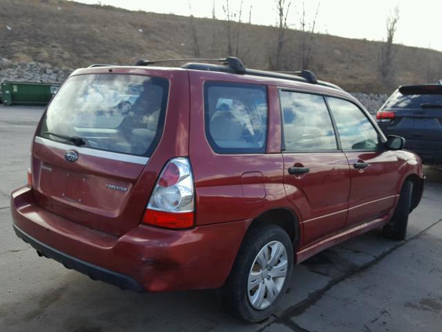 JF1SG63608H709361 - 2008 SUBARU FORESTER 2 RED photo 4