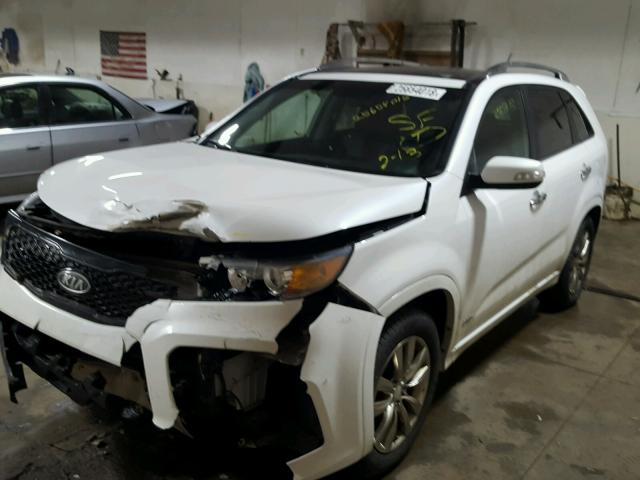 5XYKWDA22BG145553 - 2011 KIA SORENTO SX WHITE photo 2