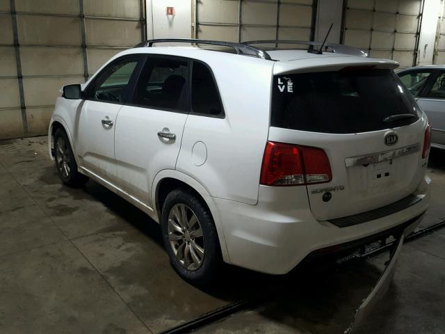 5XYKWDA22BG145553 - 2011 KIA SORENTO SX WHITE photo 3