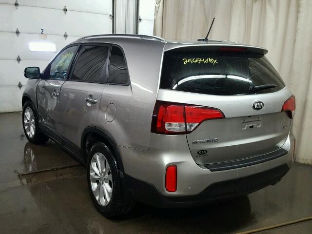 5XYKUDA73FG628556 - 2015 KIA SORENTO EX SILVER photo 3