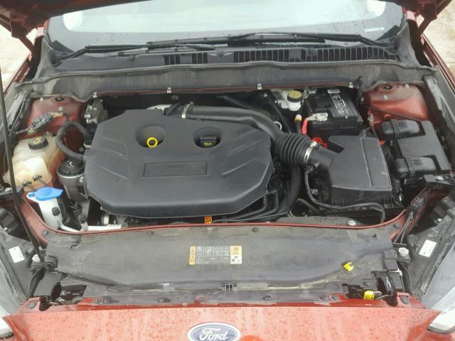 3FA6P0K96ER231841 - 2014 FORD FUSION TIT RED photo 7