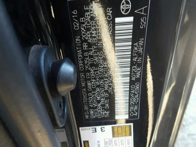 JTKJF5C78GJ022785 - 2016 TOYOTA SCION TC 黑色 照片 10