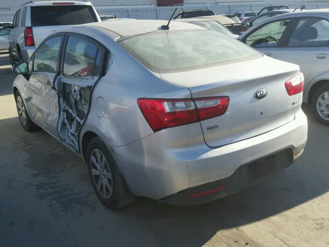 KNADM4A34F6502132 - 2015 KIA RIO LX SILVER photo 3