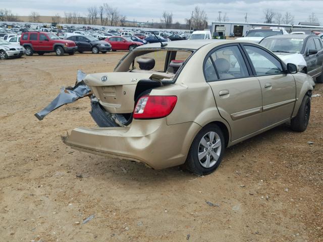 KNADH4A32B6943076 - 2011 KIA RIO BASE GOLD photo 4