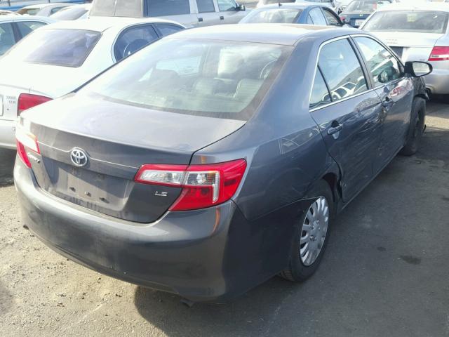 4T4BF1FK1DR313984 - 2013 TOYOTA CAMRY L GRAY photo 4