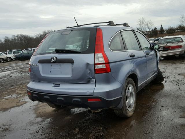 5J6RE48358L046961 - 2008 HONDA CR-V LX BLUE photo 4