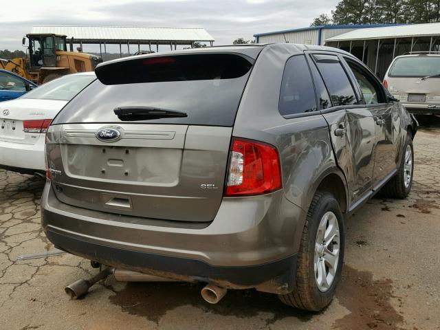 2FMDK3JC2DBA09627 - 2013 FORD EDGE SEL BROWN photo 4