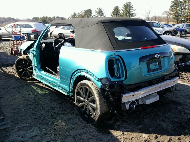 WMWWG5C36H3C99643 - 2017 MINI COOPER TURQUOISE photo 3