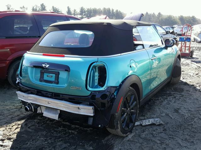 WMWWG5C36H3C99643 - 2017 MINI COOPER TURQUOISE photo 4