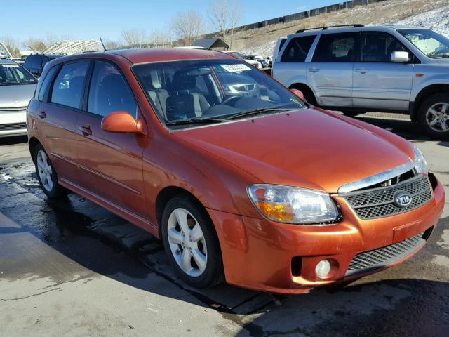 KNAFE161675001858 - 2007 KIA SPECTRA5 S ORANGE photo 1