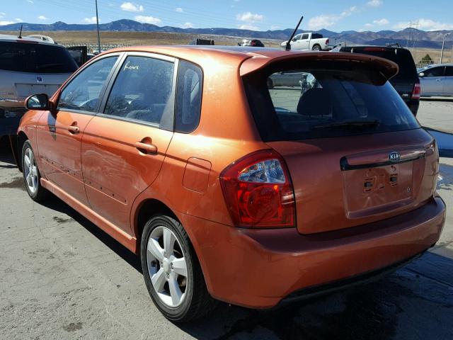 KNAFE161675001858 - 2007 KIA SPECTRA5 S ORANGE photo 3