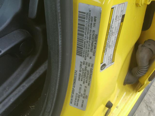 ZFBCFADH4EZ023479 - 2014 FIAT 500L TREKK YELLOW photo 10