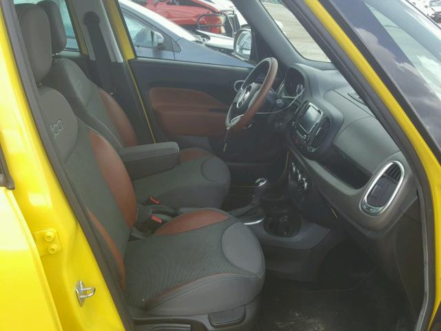 ZFBCFADH4EZ023479 - 2014 FIAT 500L TREKK YELLOW photo 5