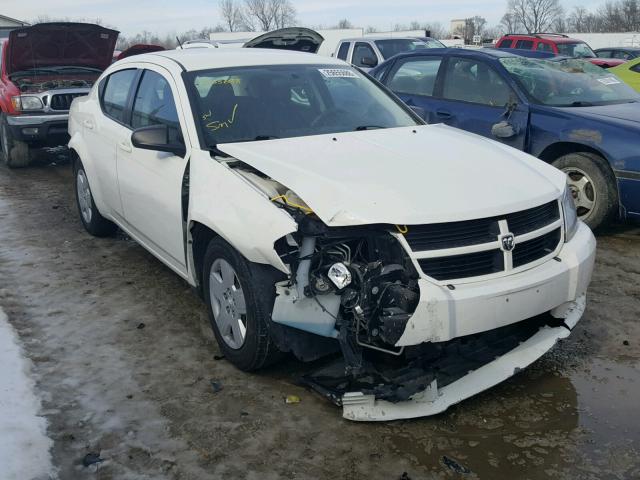 1B3CC4FB1AN172712 - 2010 DODGE AVENGER SX WHITE photo 1