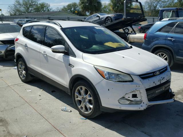 1FMCU0HX4DUA77094 - 2013 FORD ESCAPE SEL WHITE photo 1