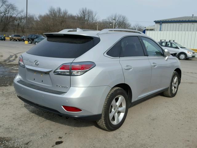 2T2BK1BA5FC305034 - 2015 LEXUS RX 350 SILVER photo 4