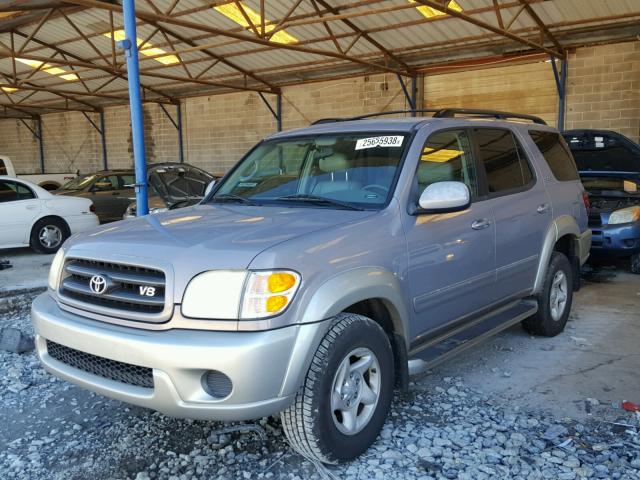 5TDZT34A62S078267 - 2002 TOYOTA SEQUOIA SR GRAY photo 2