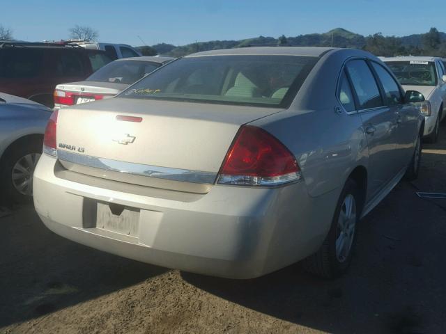 2G1WB57N791172099 - 2009 CHEVROLET IMPALA LS BEIGE photo 4