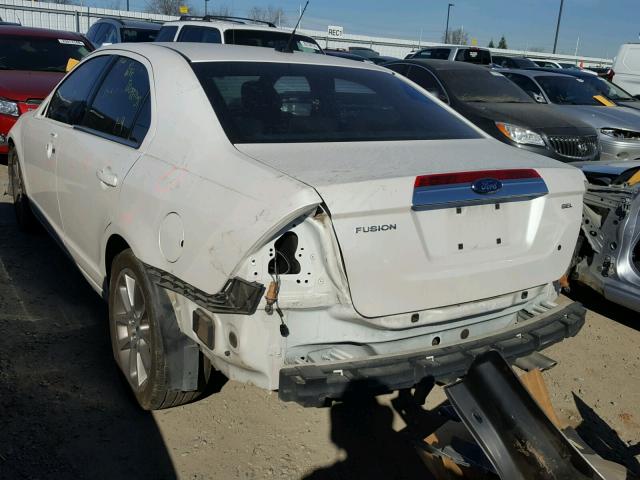 3FAHP0JA3AR150438 - 2010 FORD FUSION SEL WHITE photo 3