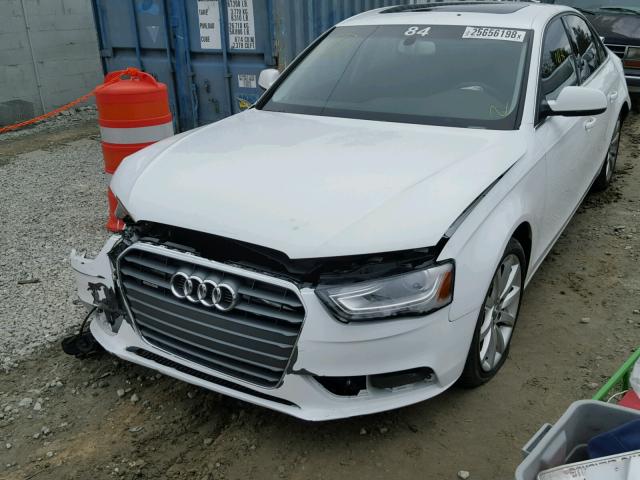 WAUFFAFL1DN006296 - 2013 AUDI A4 PREMIUM WHITE photo 2