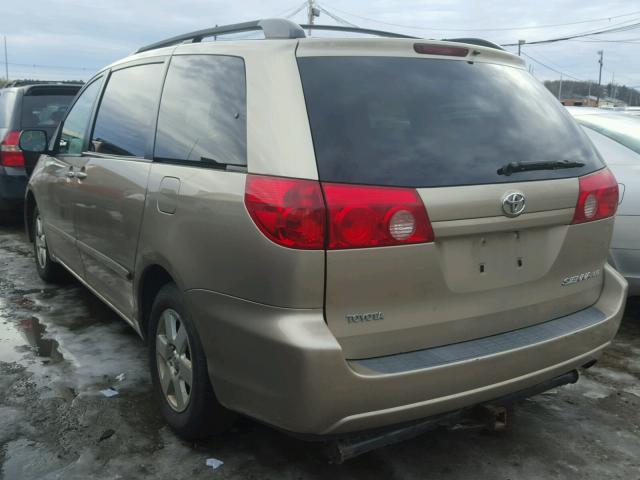 5TDZA23C66S571603 - 2006 TOYOTA SIENNA CE BEIGE photo 3