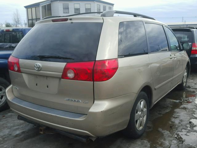 5TDZA23C66S571603 - 2006 TOYOTA SIENNA CE BEIGE photo 4