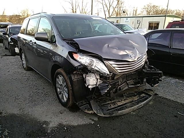 5TDDK3DC1FS122793 - 2015 TOYOTA SIENNA XLE GRAY photo 1