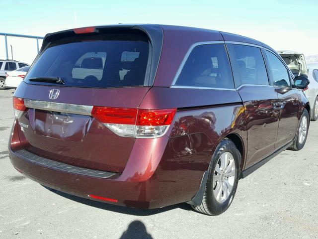 5FNRL5H67FB053504 - 2015 HONDA ODYSSEY EX BURGUNDY photo 4