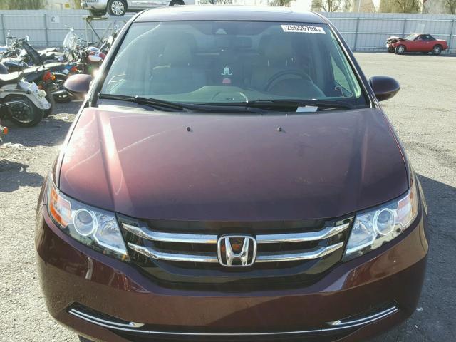 5FNRL5H67FB053504 - 2015 HONDA ODYSSEY EX BURGUNDY photo 9