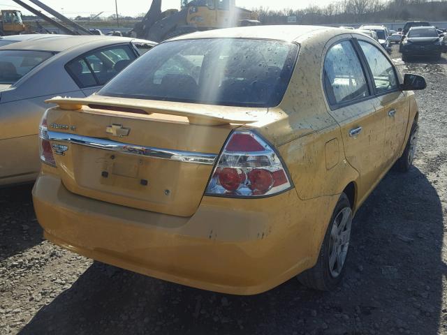 KL1TG56E89B404715 - 2009 CHEVROLET AVEO LT YELLOW photo 4