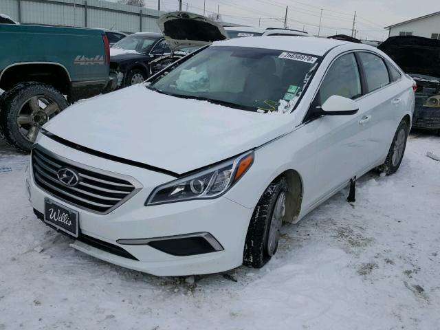 5NPE24AF2GH384452 - 2016 HYUNDAI SONATA SE WHITE photo 2