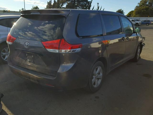 5TDZK3DC1BS156748 - 2011 TOYOTA SIENNA BAS CHARCOAL photo 4