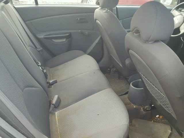 KNADH4A38A6612257 - 2010 KIA RIO LX Մոխրագույն լուսանկար 6