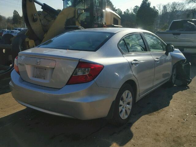 19XFB2F57CE108873 - 2012 HONDA CIVIC LX SILVER photo 4