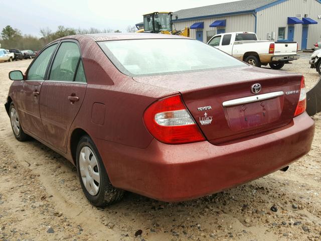 4T1BE32K72U056406 - 2002 TOYOTA CAMRY LE MAROON photo 3