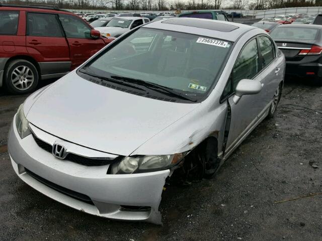 2HGFA16899H328294 - 2009 HONDA CIVIC EX SILVER photo 2