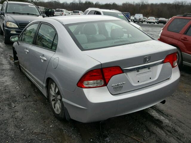 2HGFA16899H328294 - 2009 HONDA CIVIC EX SILVER photo 3