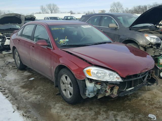 2G1WT58K681353162 - 2008 CHEVROLET IMPALA LT RED photo 1