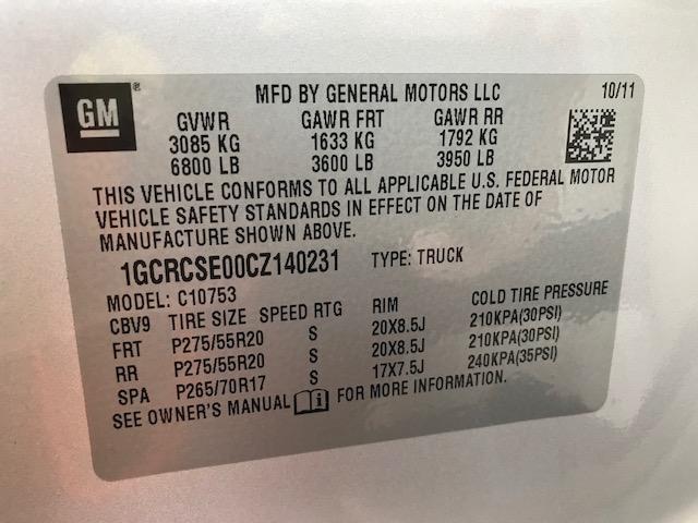 1GCRCSE00CZ140231 - 2012 CHEVROLET SILVERADO SILVER photo 10