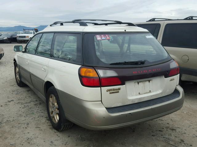 4S3BH686527648294 - 2002 SUBARU LEGACY OUT WHITE photo 3