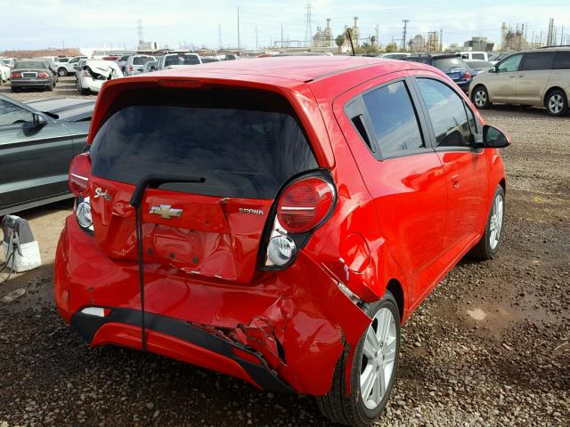 KL8CD6S90FC742043 - 2015 CHEVROLET SPARK 1LT RED photo 4