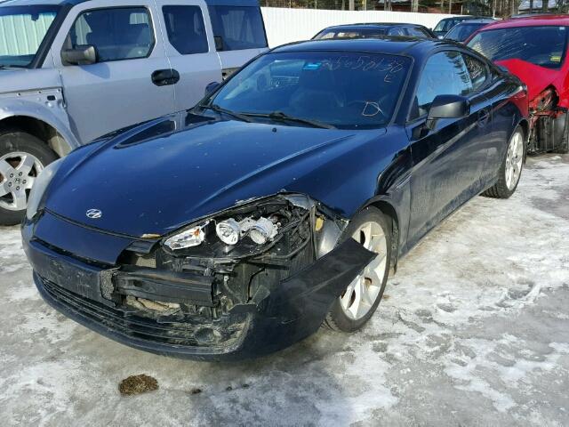 KMHHN66F28U286842 - 2008 HYUNDAI TIBURON GT BLACK photo 2