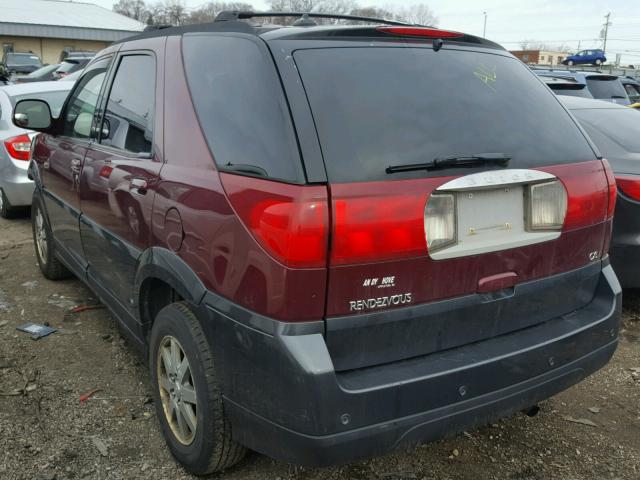 3G5DA03E14S587675 - 2004 BUICK RENDEZVOUS MAROON photo 3